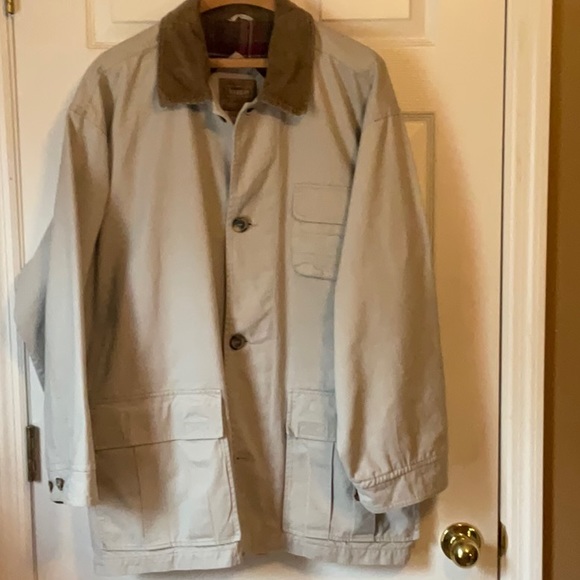Haggar Other - Haggar Generations Men’s 100% Cotton Barn Coat Outdoor Khaki Jacket Size X-Large
